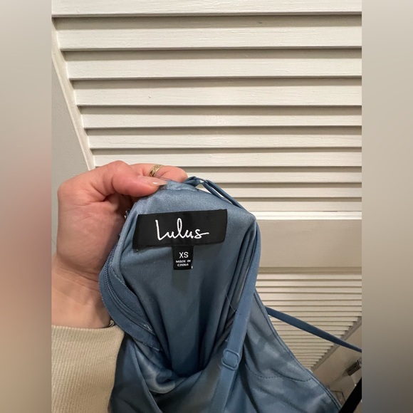 Lulu’s XS dark blue grey bridesmaid or wedding dress. - Picture 5 of 5